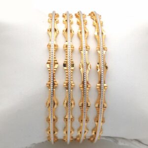 Gold Hallmark Plain Laser Joint Bangle - Slj341