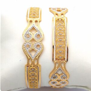 Gold hallmark cnc +jali bangle - CLJ635
