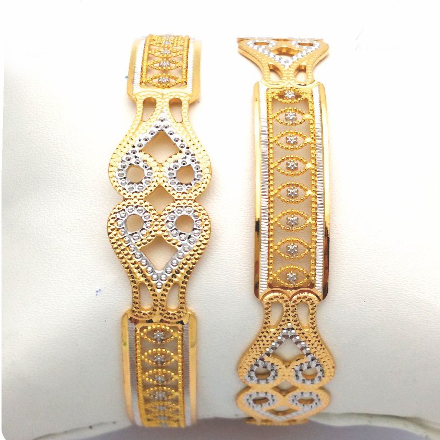 Gold hallmark cnc +jali bangle - CLJ635