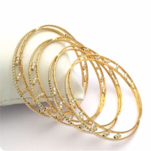 Gold hallmark plain mani bangle - sLJ632