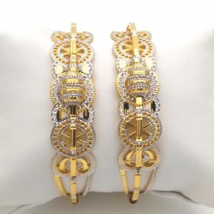 Gold hallmark cnc +MANI bangle - CML621