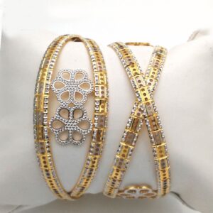 Gold hallmark cnc + LASER bangle - CLJ620