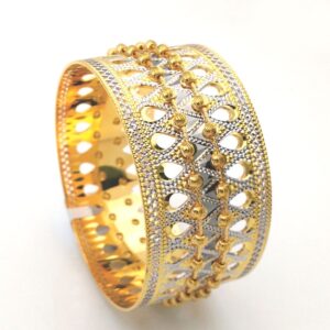Gold hallmark cnc +MANI bangle - CML612