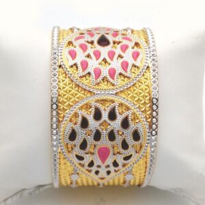 Gold hallmark cnc + MINA bangle - CLJ610