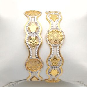 Gold hallmark cnc +JALI bangle - CLJ609