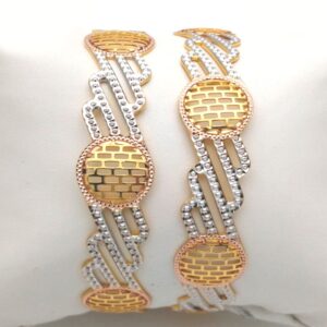 Gold hallmark cnc +jali bangle - clj606