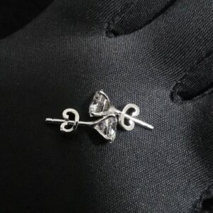 Delicate single stone earring