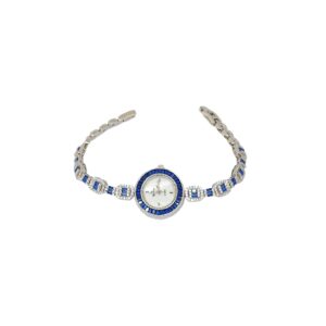 Blue Chowki Diamond 925 Sterling Silver Watch MGA - WCS0009