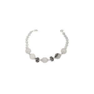 White Marble 925 Sterling Silver Bracelet MGA - BRS2411