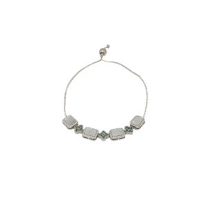 Green Diamond MOP Bracelet In 925 Sterling Silver MGA - BRS2405