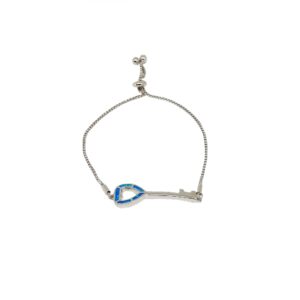 Key Design Adjustable Bracelet In 925 Sterling Silver MGA - BRS2417
