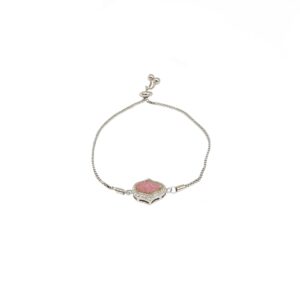 Pink MOP Adjustable Bracelet In 925 Sterling Silver MGA - BRS2416