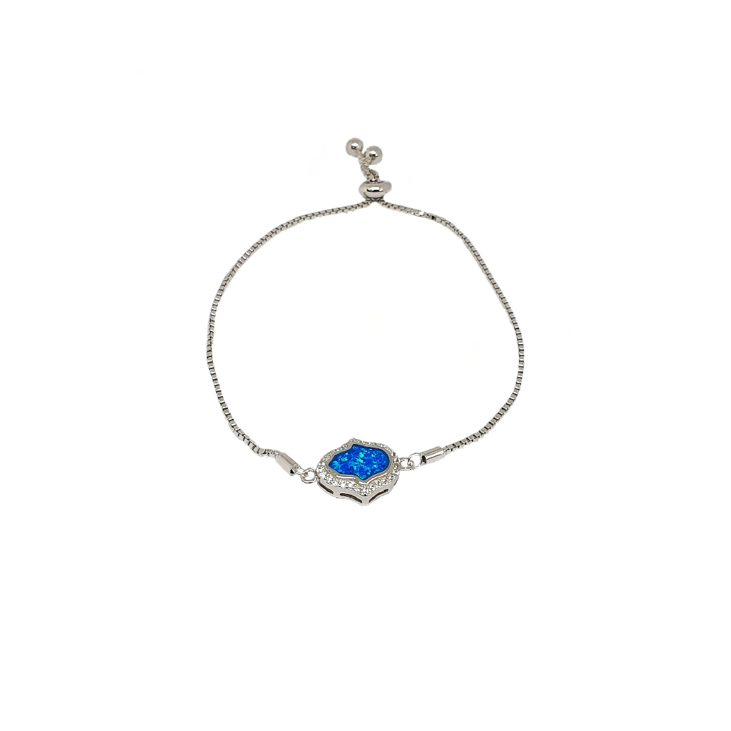 Blue MOP Diamond 925 Sterling Silver Bracelet MGA - BRS2415