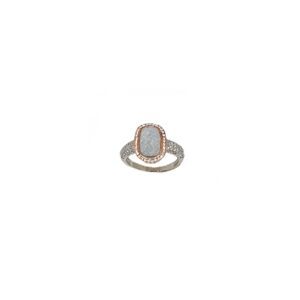 Sky Blue Stone Diamond Ring In 925 Sterling Silver MGA - LRS5331