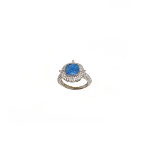 Blue Stone Ring In 925 Sterling Silver MGA - LRS5329