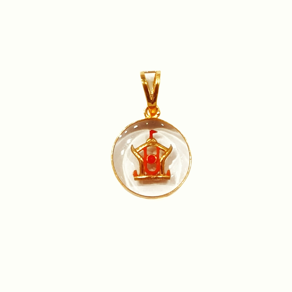 Akshar Deri Pendant In 18K Gold MGA - PDG1351