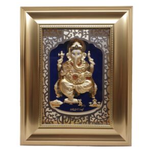 Shree Ganpatiji Frame In 24K Gold Leaf MGA - AGE0383