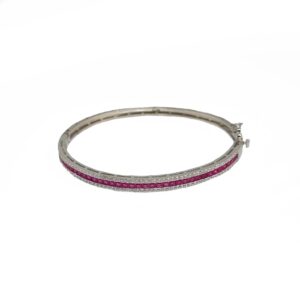 925 Sterling Silver Purple Bracelet MGA - BRS2377