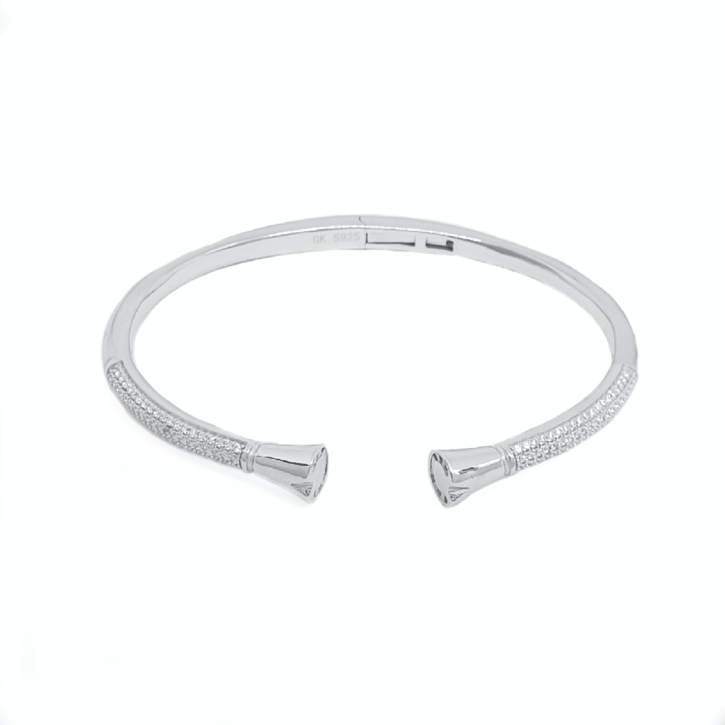 925 Sterling Silver Kada Bracelet MGA - BRS2382