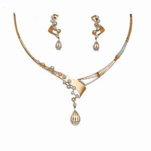 New Collection Of 18K Rose Gold Necklace Set MGA - STG0019