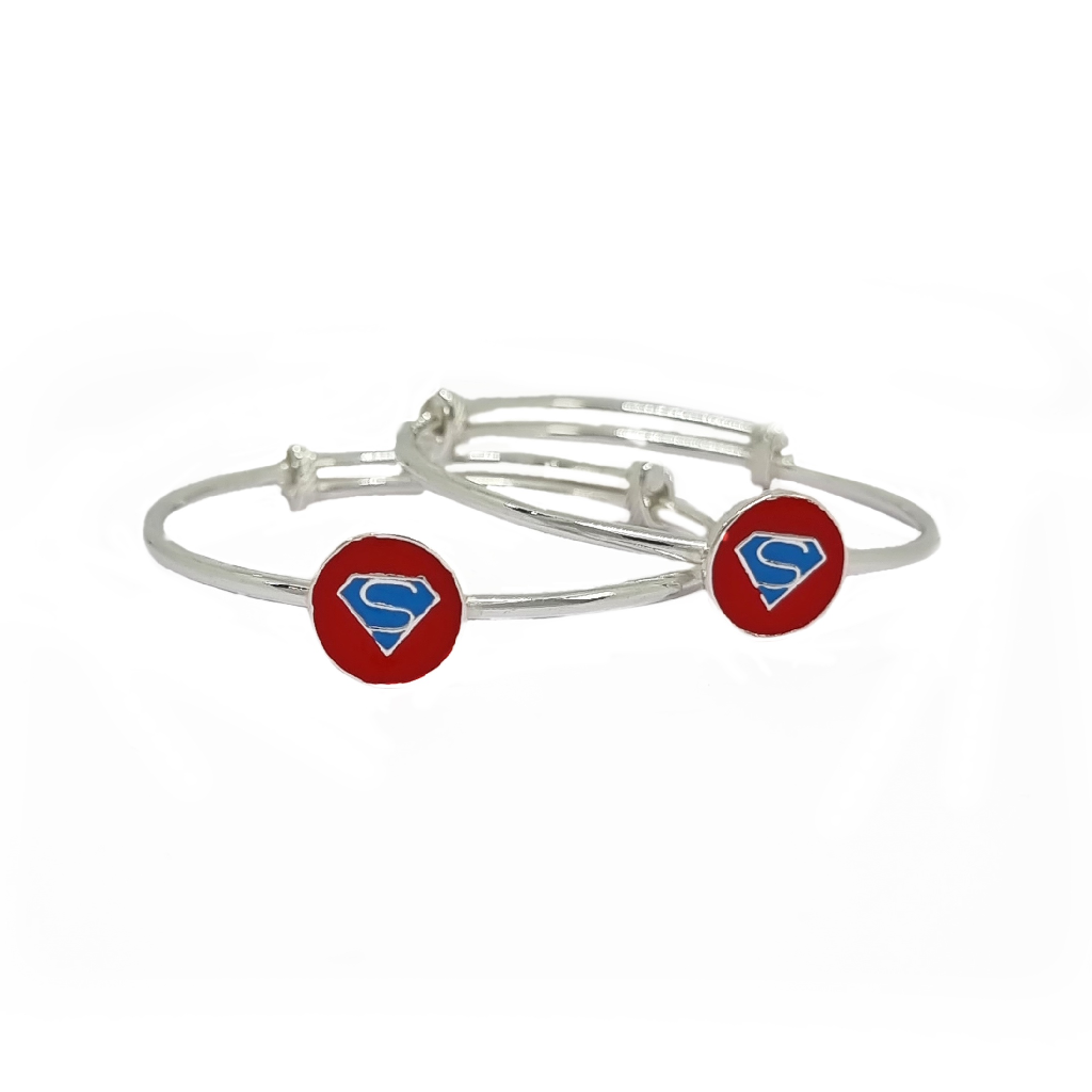 Super Man Logo Kids Kadli In 925 Sterling Silver MGA - KDS2964