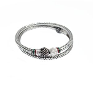 Oxidised Ball And Silver Ball Designer Silver Kadli MGA - KDS2920