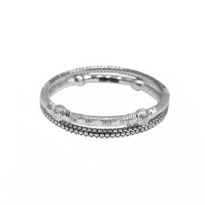 Half Oxidised And Half Designer Silver Kadli MGA - KDS2921