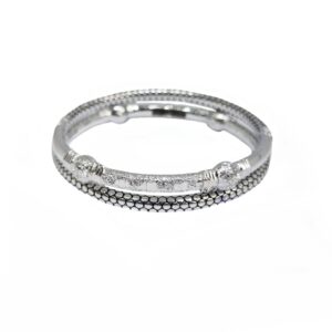 Half Oxidised And Half Designer Silver Kadli MGA - KDS2921