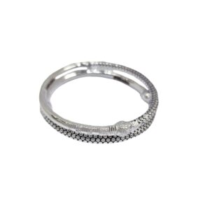 Half Oxidised And Half Plain Design Silver Kadli MGA - KDS2926