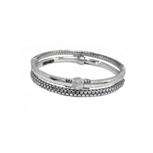 Middle One Ball And Half Oxidised Design Silver Kadli MGA - KDS2925