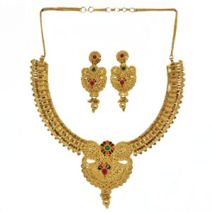 1 Gram Gold Plated Necklace Set MGA - STE0138