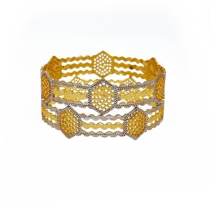 New Designer 1 Gram Gold Plated Bangles MGA - BGE0600