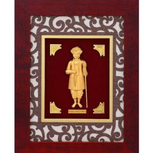 Jalaram Bapa Frame In 24K Gold Foil MGA - AGE0358