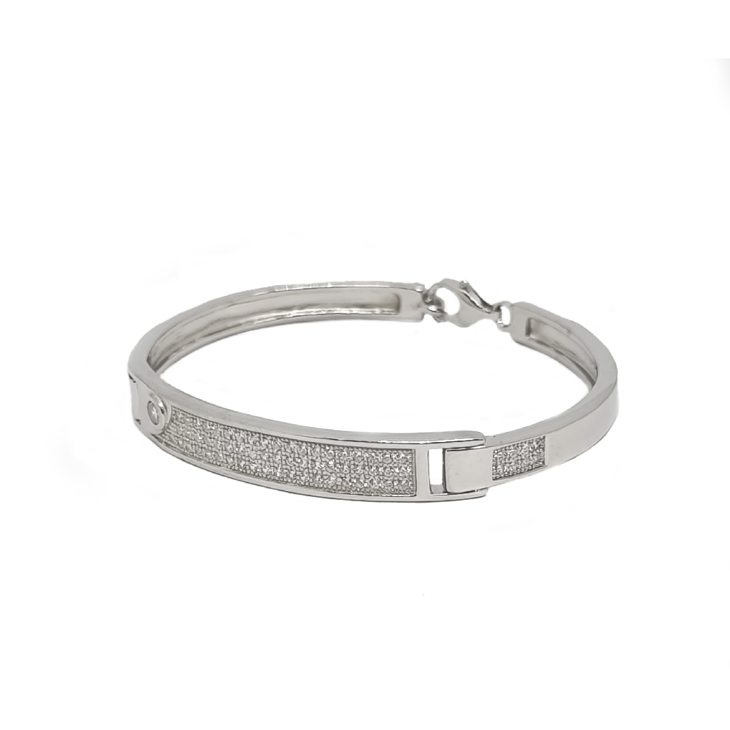 Simple Fancy Kids Kada Bracelet In 925 Sterling Silver MGA - BRS2355