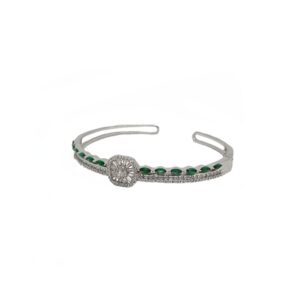 Green Diamond Bracelet In 925 Sterling Silver MGA - BRS2332