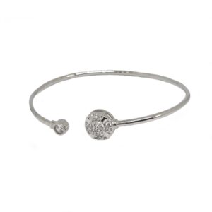 Simple Fancy Kada Bracelet In 925 Sterling Silver MGA - BRS2351