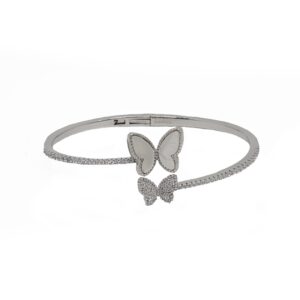 Butterfly Kada Bracelet  In 925 Sterling Silver MGA - BRS2335