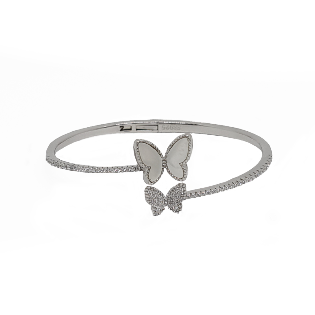 Butterfly Kada Bracelet  In 925 Sterling Silver MGA - BRS2335