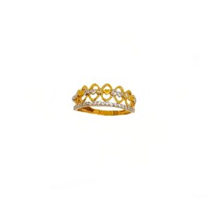 Hearts And Diamond Ledies Ring 22K Gold MGA - LRG1528