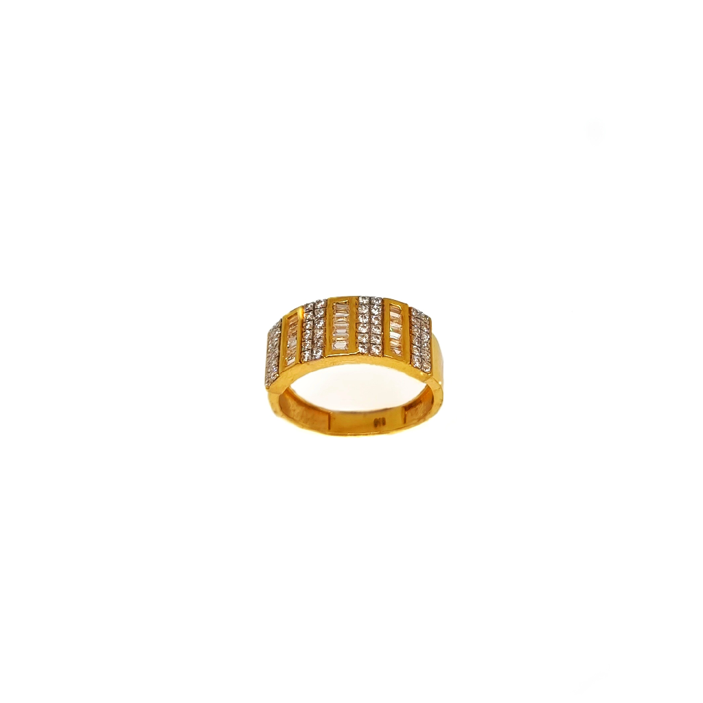 Chowki Diamond Fancy Gents Ring In 22K Gold MGA - GRG0395