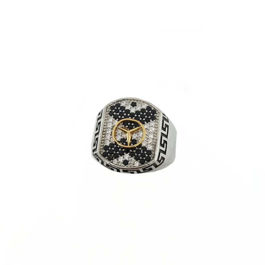 Mercedes Symbol Gents Ring In 925 Sterling Silver MGA - GRS2761