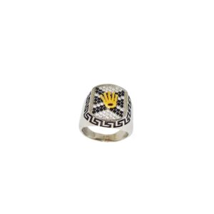 Rolex Symbol Gents Ring In 925 Sterling Silver MGA - GRS2764
