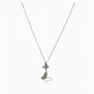 Two Beautiful Butterfly Pendant Chain In Sterling Silver MGA - CHS2305