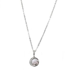 Moon & Star Pendant Chain In 925 Sterling Silver MGA - CHS2282