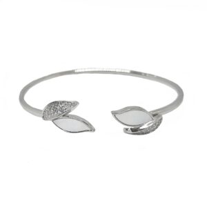 Leaf Design Kada Bracelet In 925 Sterling Silver MGA -BRS2280