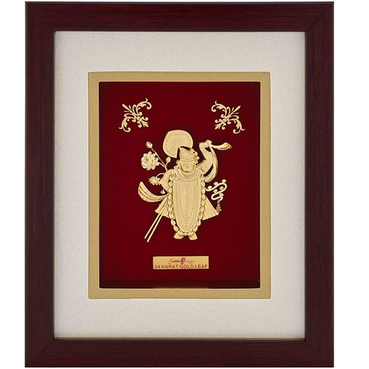 Shrinathji Frame In 24K Gold Foil MGA - AGE0313