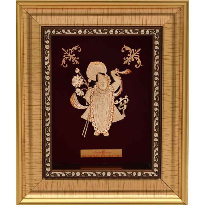 Shreenathji Frame In 24K Gold Foil MGA - AGE0311