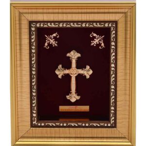 Cross Sign Frame In 24K Gold Foil MGA - AGE0310