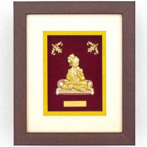 Shree SwamiNarayan Frame In 24K Gold Foil MGA - AGE0305
