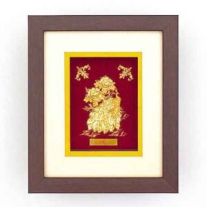 Beautiful Peacock Frame In 24K Gold Foil MGA - AGE0303